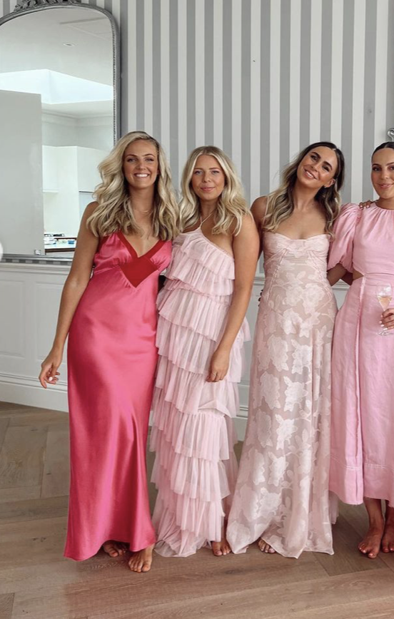 House of CB Seren Soft Pink Floral Lace Back Maxi Dress – Rent a Dress