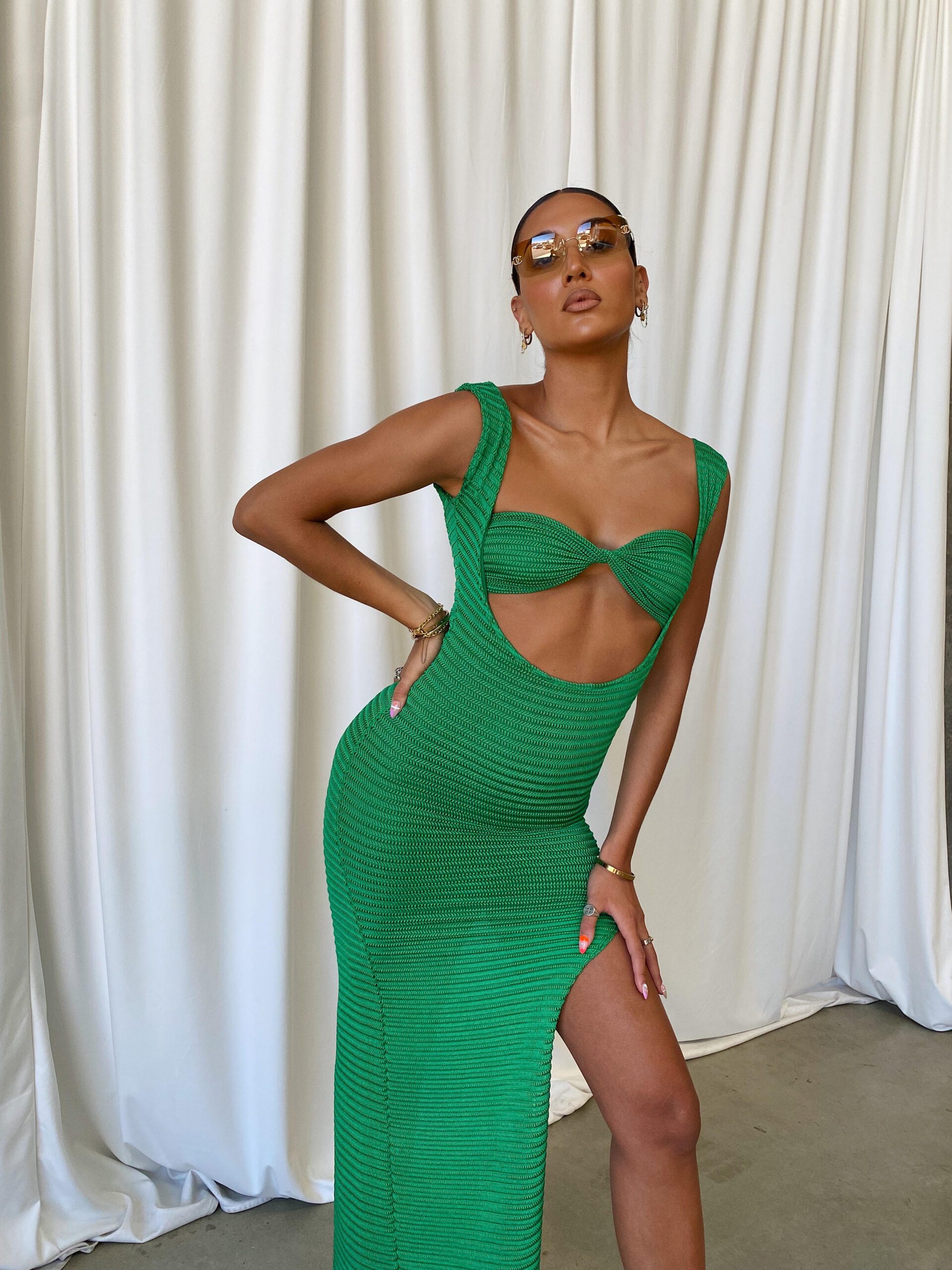 Hire Deconduarte Whitney Green Dress,
