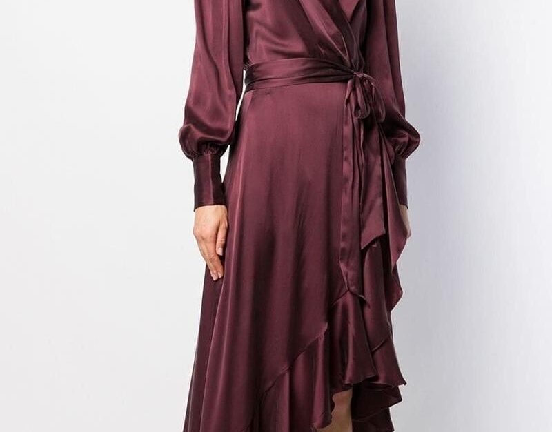 Zimmermann espionage wrap dress clearance