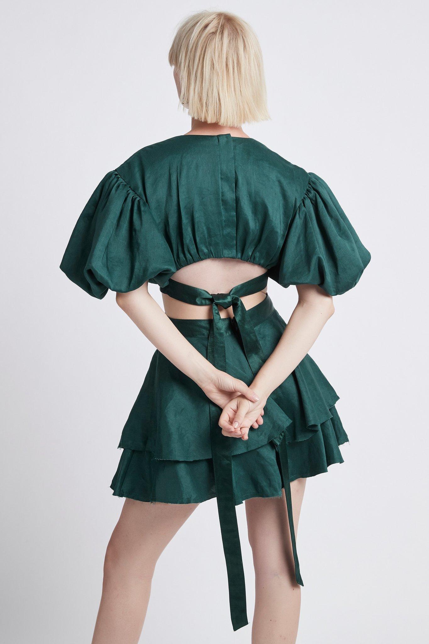208-aje-Emerald-Gracious-Cut-Out-Mini-Dress