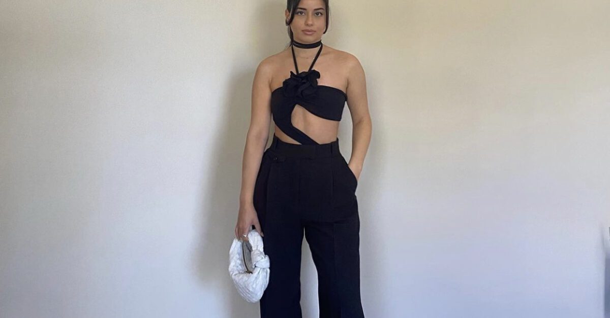 Magda Butrym Flower Embellished Bodysuit Rent a Dress