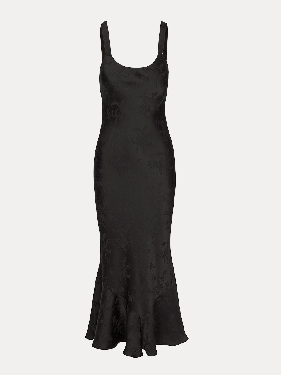 Réalisation Par for rent. The Allegra Dress, black silk midi dress for hire.