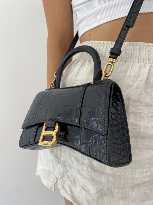 Balenciaga Hourglass XS Top Handle Bag for hire.