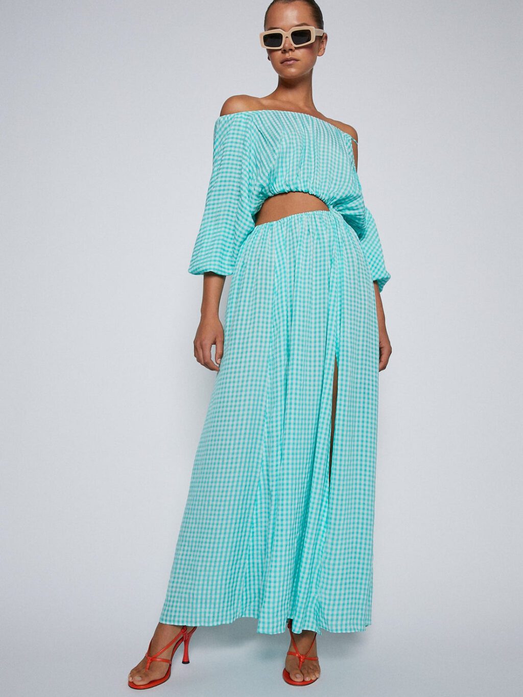 Scanlan Theodore Gingham Drawstring Dress