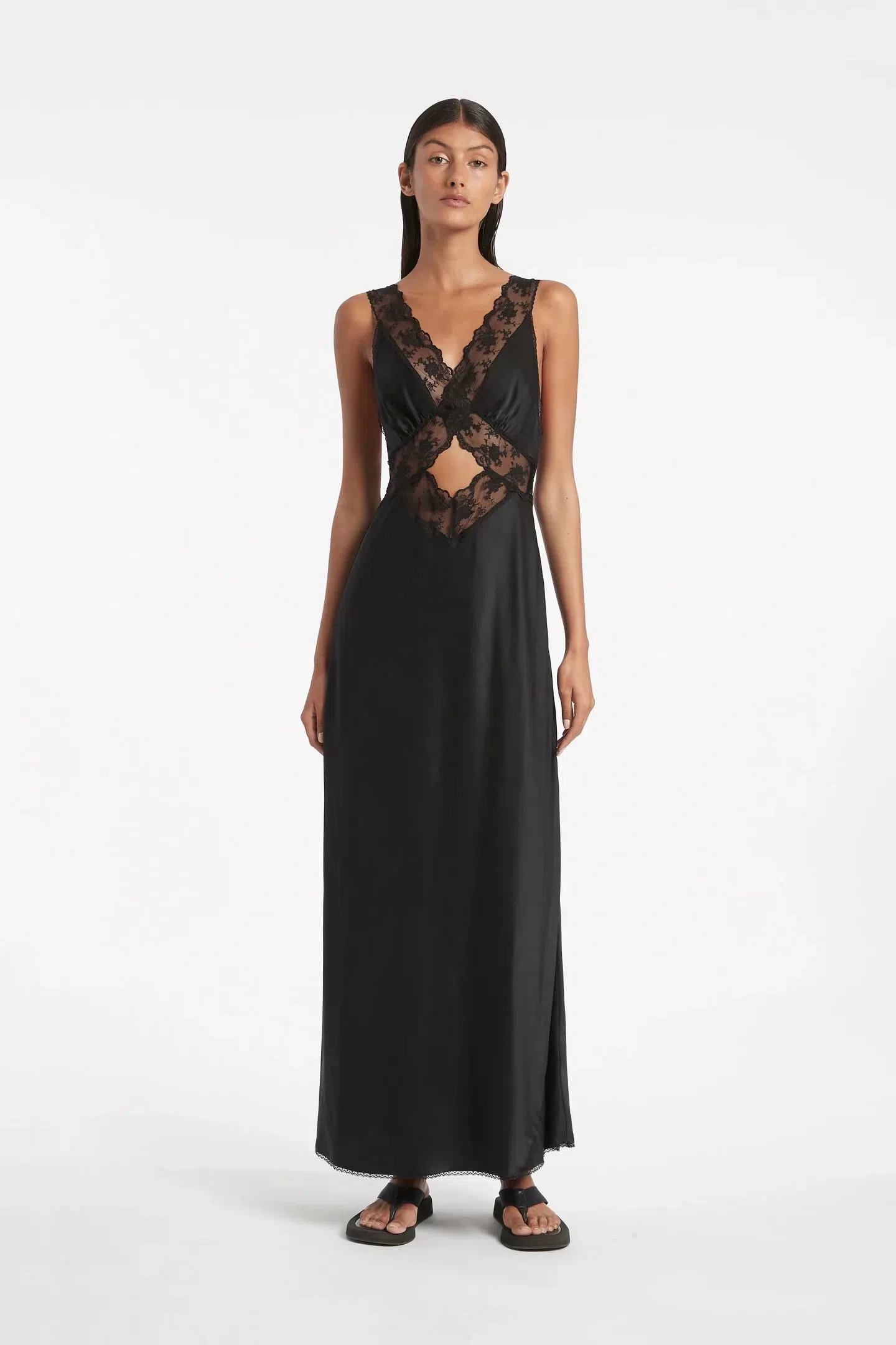 Sir the Label Aries Cut Out Lace Gown for hire.
