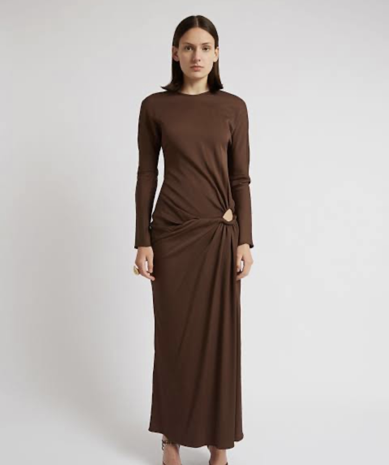 Christopher Esber Ruched Detail Long Sleeve Dress for hire.