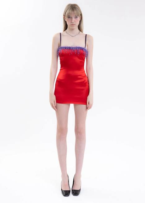 Danielle Guizio Satin Beaded Mini Dress for rent