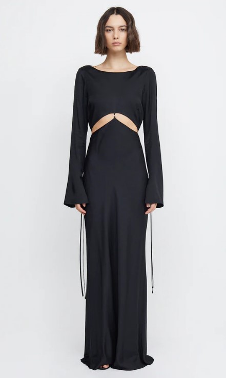 Bec and Bridge Diamond Days Long Sleeve Cut Out Maxi Dress for hire
