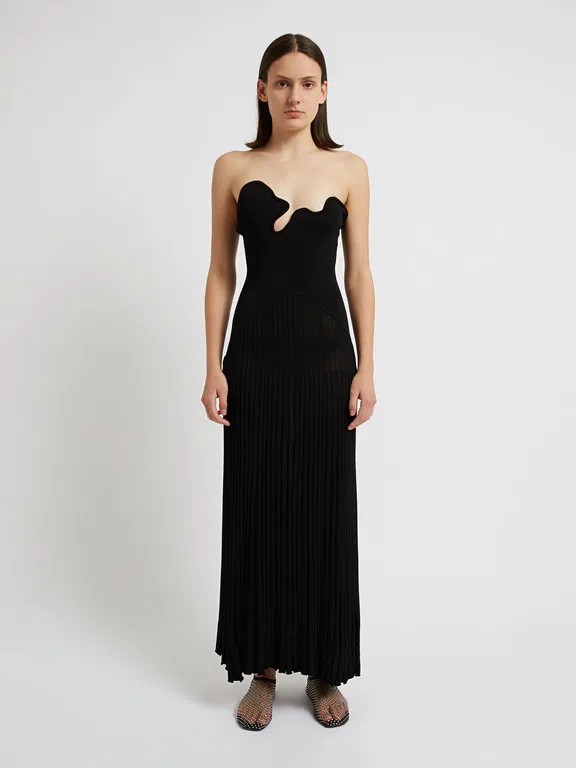 Christopher Esber Sculptured Pleated Rib Dress for hire.