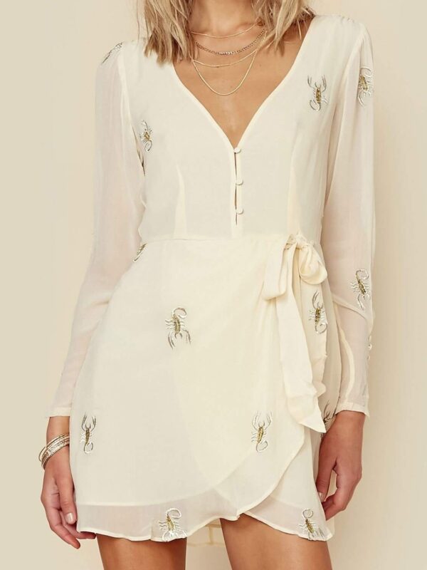 For Love and Lemons Scorpion Wrap Dress for hire