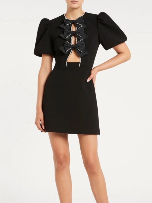 Rebecca Vallance Katie Bow Mini Dress for rent.