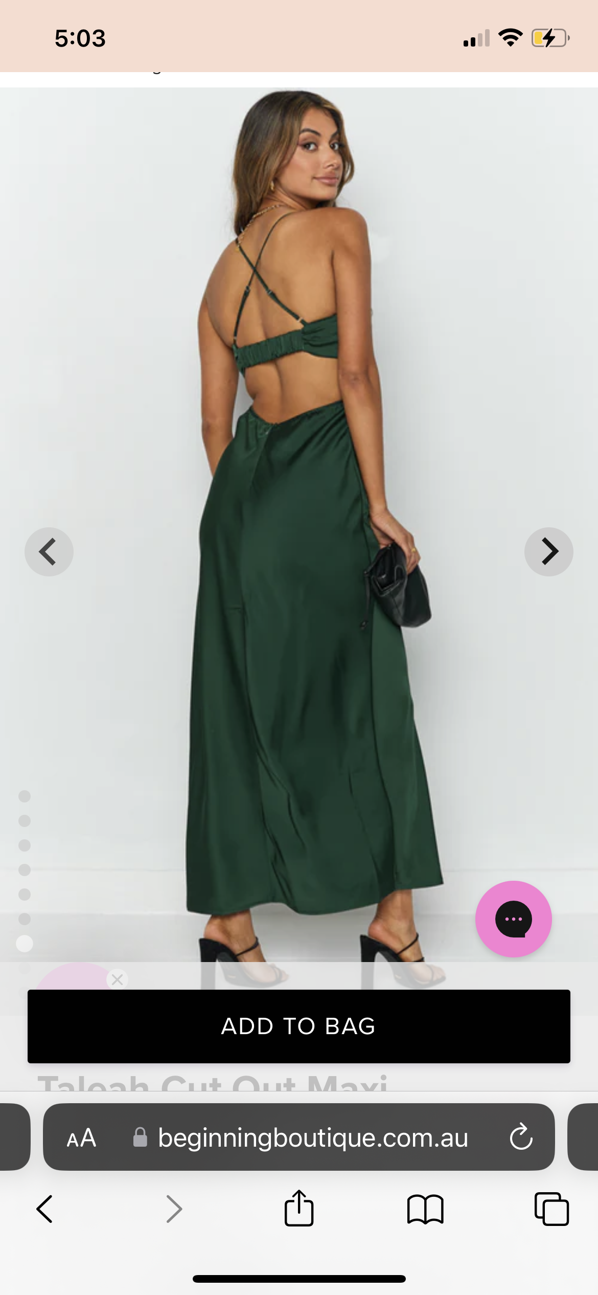 Taleah Cut Out Maxi Dress Green – Beginning Boutique US