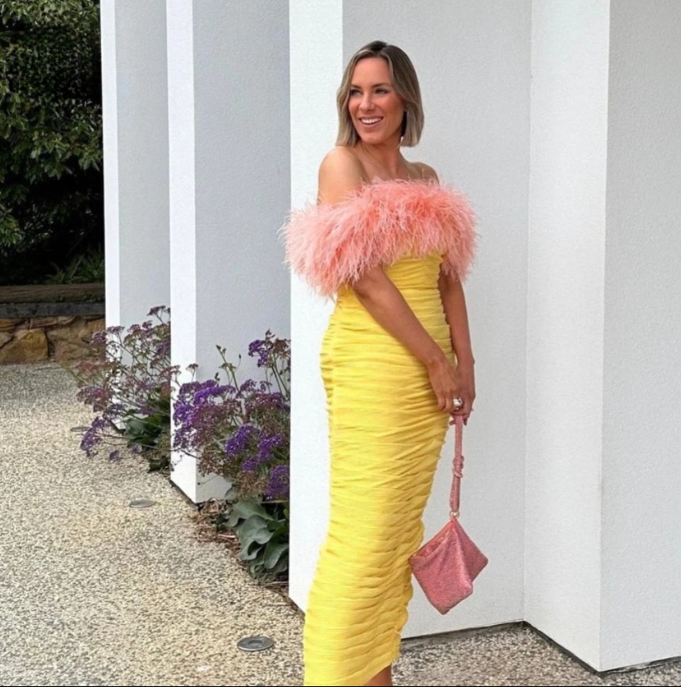 Rachel Gilbert Zion Dress Yellow Size 4 AU14 Rent a Dress