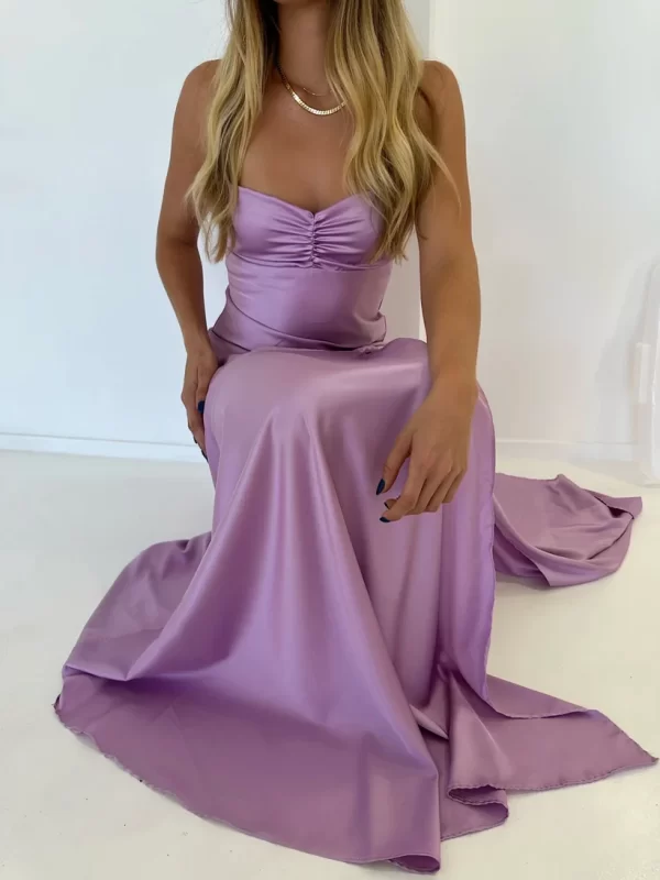 HNTR THE LABEL LILAC GAIA GOWN IN LILAC (SIZE XS)